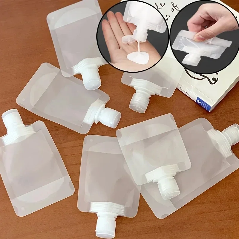 5 pezzi bottiglie da viaggio borsa da spremere vuota borsa dispenser di lozione riutilizzabile shampoo articoli da toeletta contenitore cosmetico liquido custodia