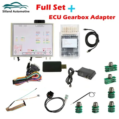 OBD2 Flash V 1,95 ECU Programmierer Lesen/Schreiben Plus ECU Adapter 22 stücke BDM Sonden-1,95 Power Box und VAG Getriebe Adapter Kabel