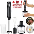 Frullatore a immersione portatile 4 in 1 Set frullatore a immersione in acciaio inossidabile 2 controllo della velocità miscelatore a una mano utensile da cucina
