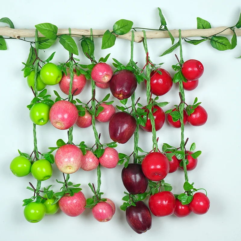 1pc Simulation Obst String Apple Restaurant Küche Hotel Festival Party Dekoration Fotografie Requisiten Image