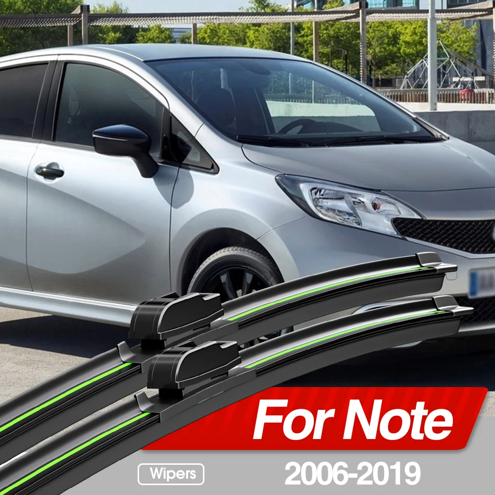Für Nissan Note E11 E12 2006-2019 Frontscheibenwischerblätter 2 Stück Windschutzscheiben-Fensterzubehör 2007 2013 2014 2015 2018 Image