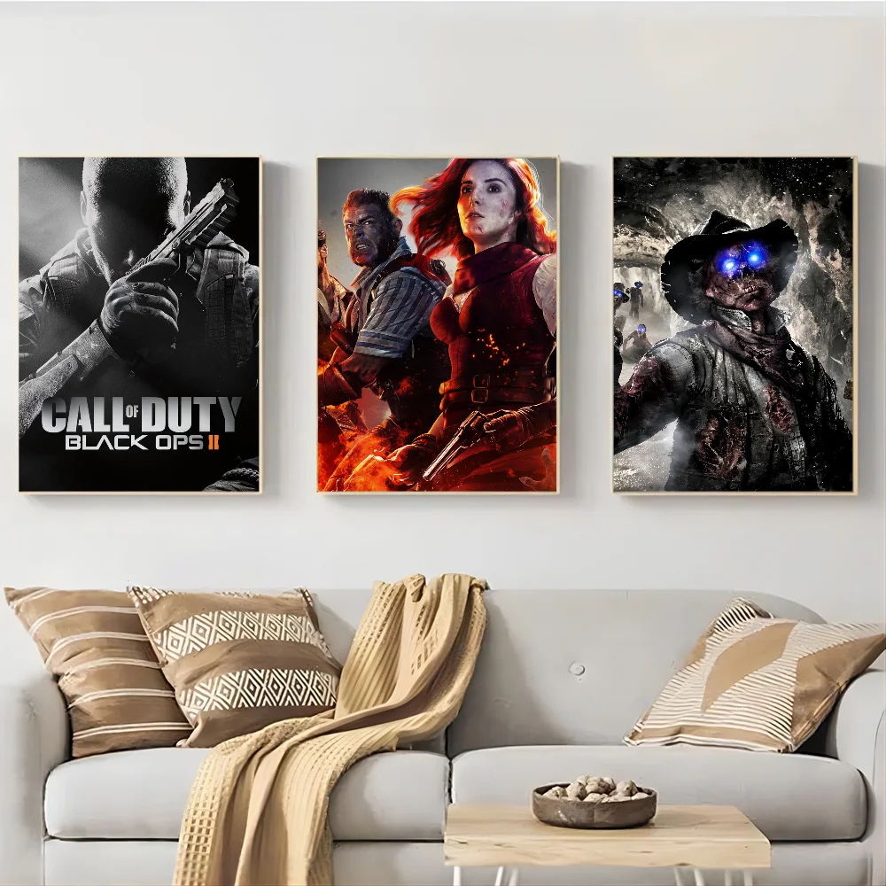 1 Stück Call Of Duty Videospiel Black Ops 4 – Zombies Poster Selbstklebendes Kunstposter Wasserfester Papieraufkleber Wanddekoration Image