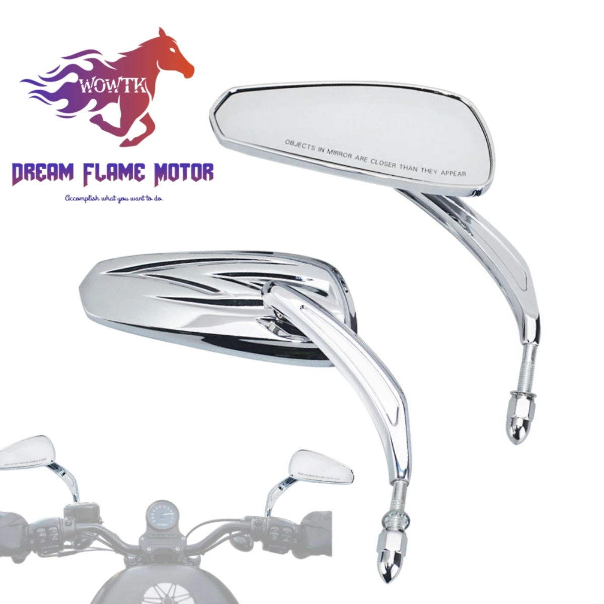 5/16 "Lenker Seite Rückspiegel Motorrad für Harley Honda Yamaha KAWASAKI Indian Davidson Sportster Fat Boy Flstf Road King Street Glide CVO Road Glide Dyna Electra 88-24 motos Zubehör für Motorräder