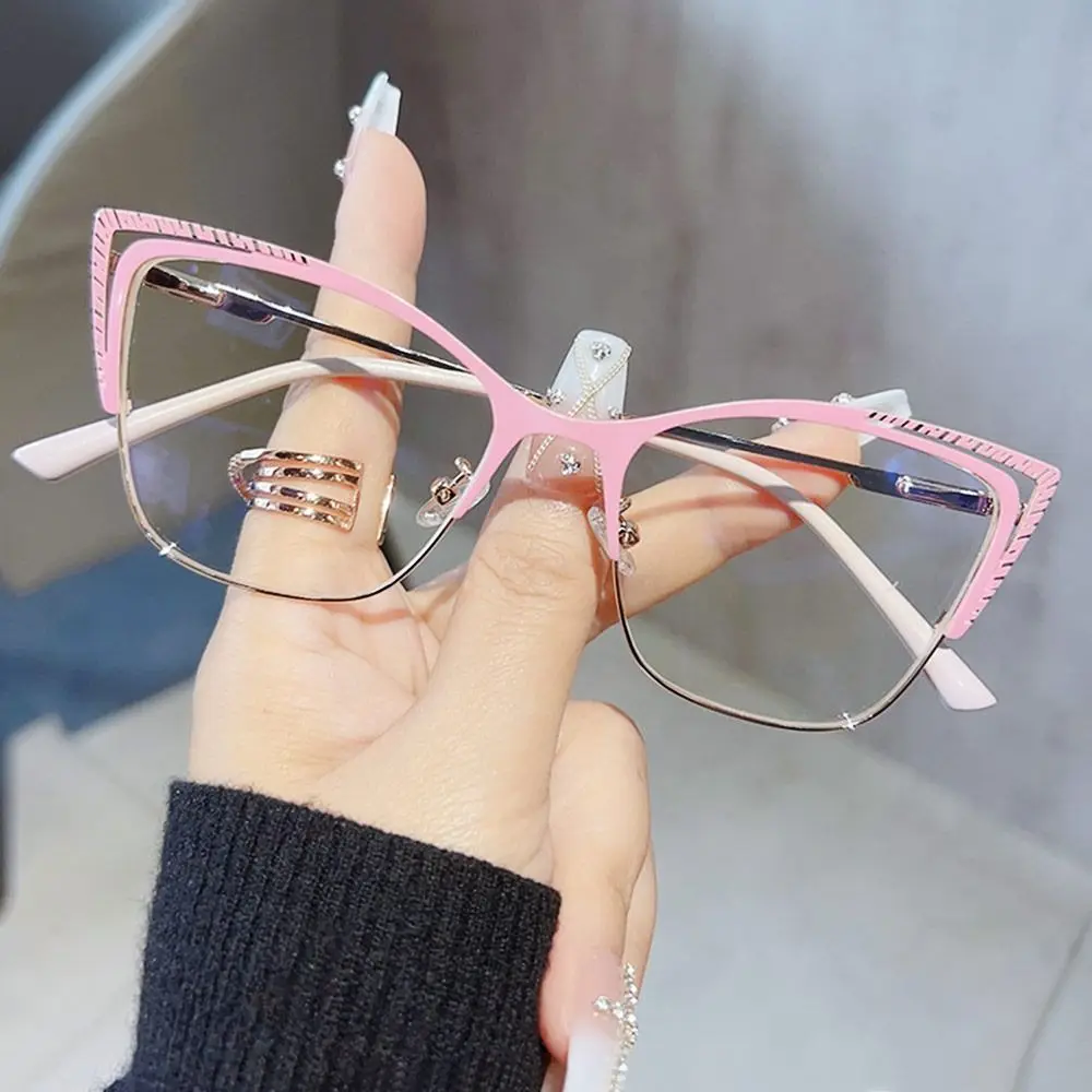 Blaues Licht blockierende Damen-Designer-Brillen, optische Brillen, Computer-Augenschutz, Glas, modische Brillen Image