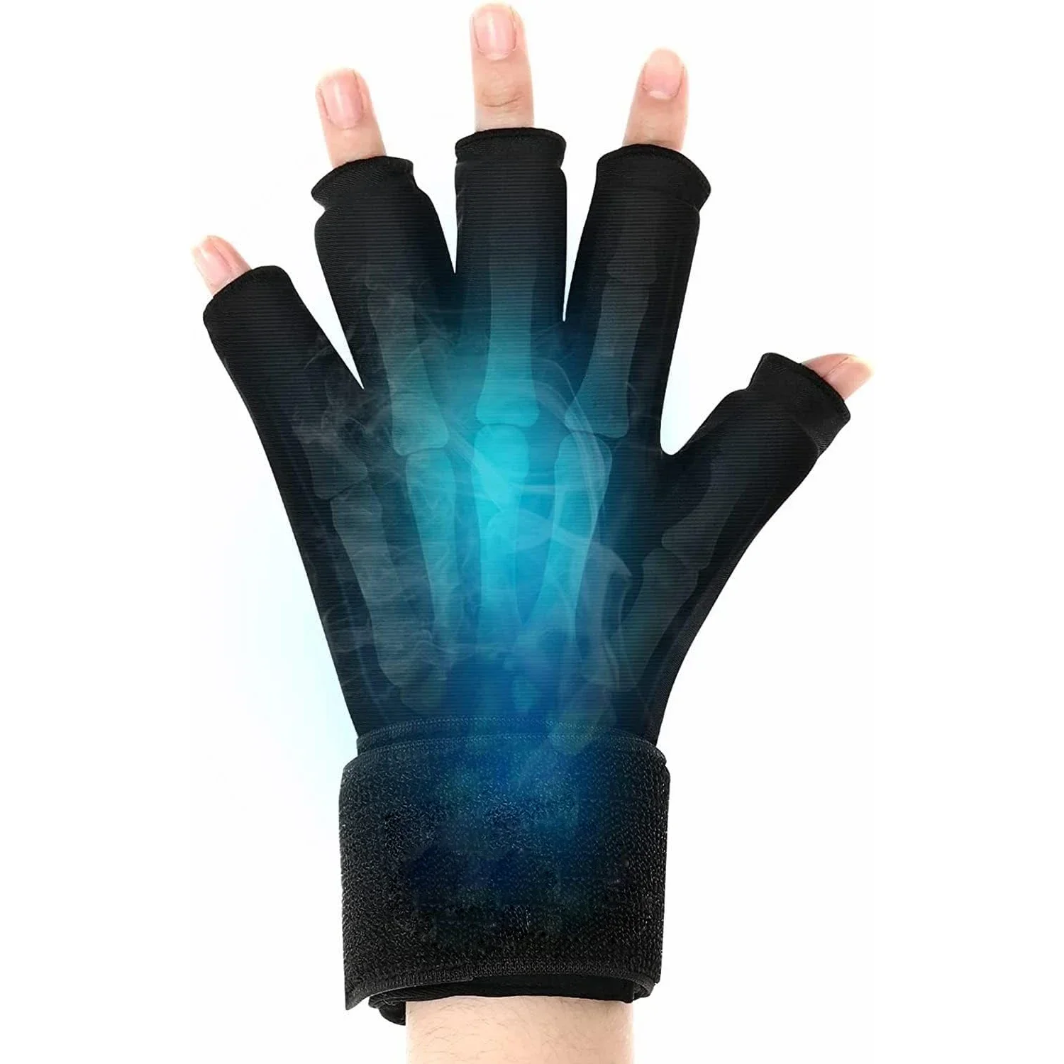 Verbesserter Hand-Eisbeutel-Handschuh für Verletzungen. Handgelenk-Eisbeutel-Wrap zur Linderung von Karpaltunnel 360° ° Heiß- und Kältetherapiepaket für die Hand Image