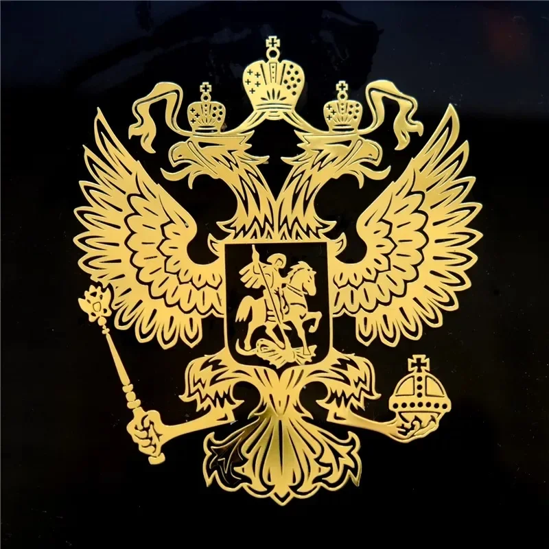 Nickel Metall Auto Aufkleber Russische Wappen Aufkleber Aufkleber Russische Föderation Adler Emblem für Auto Styling Auto Zubehör Image