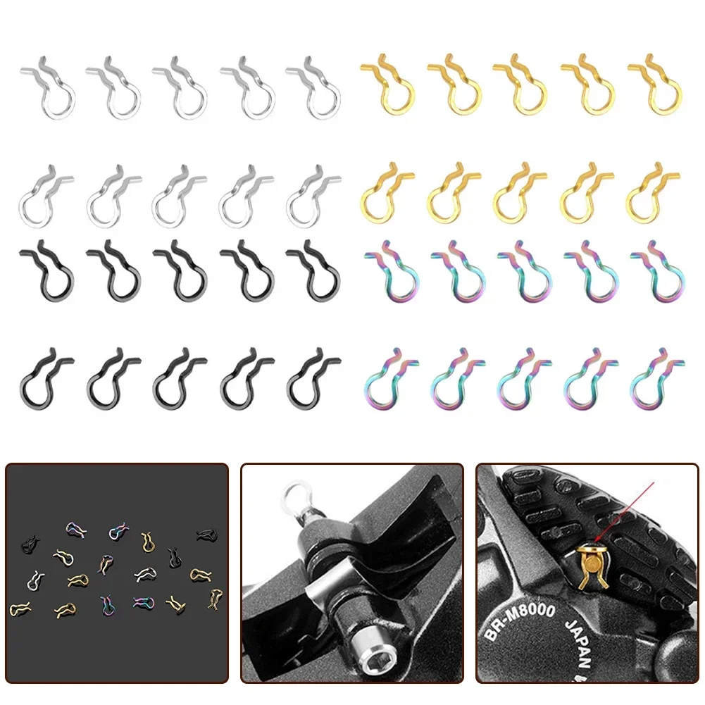 10 stücke Bremsbeläge Splint Sattel Befestigung Snap Ring Frühling Clips Clamp Ersatz Für Shimano Für XT Für SLX fahrrad Disc Image