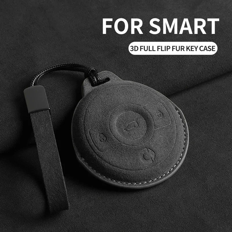 Custodia protettiva per chiave auto Custodia protettiva Shell per Mercedes Benz SMART Fortwo 1 BRABUS 1 per custodia chiave SMART in pelle scamosciata per portachiavi auto