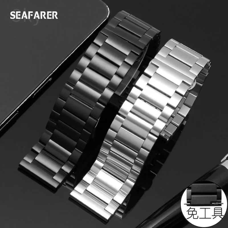 18mm 22mm 20mm Edelstahl für SAMSUNG Galaxy Watch 42 46mm Band Galaxy Watch 3 für Amazfit Bip GTR Armbänder Armband Ersatz Image