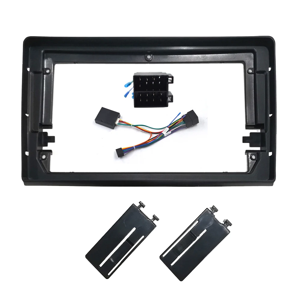 2 Din 9 Zoll Fascia Radio Panel Rahmen Armaturenbrett Kit mit Kabelbaum Canbus Kabelbox 9 Auto für FIAT Bravo (198) 2006-2016 Image