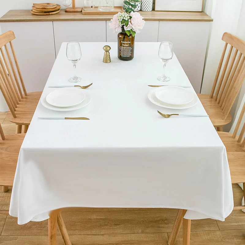 Weiße Tischdecke für Zuhause, Dinnerparty, übergroße Tischdecke, Hochzeitsbankett, Party im Freien, Abdeckung, Hoteldekoration, Tischdecken