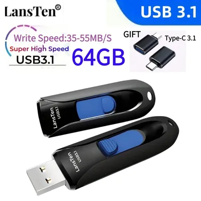 Lansten USB-Flash-Laufwerk USB 3,1 Pen drive 8GB 16GB 32GB 64GB 128GB Flash-Speichers tick mit USB Image