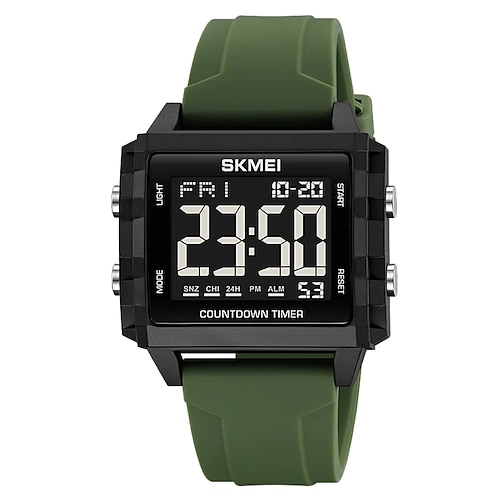 Skmei Youth Cool Montres de sport numériques pour hommes, femmes, étudiants, étanche 5 bars, chronomètre, compte à rebours