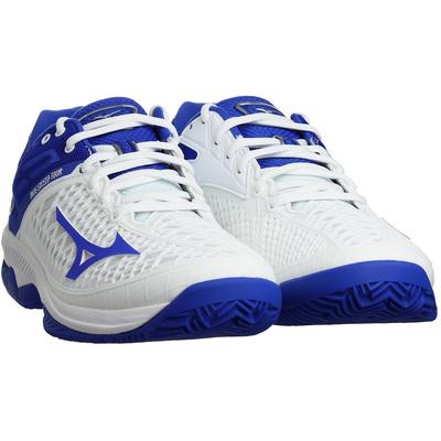 Mizuno Wave Exceed Tour 4 CC Damen weiße Tennisschuhe