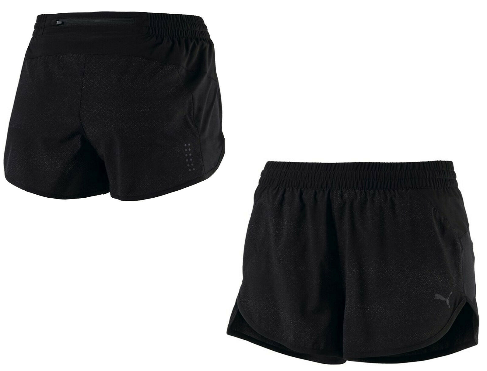 Puma NightCat Reflective Damen Schwarze Fitnessshorts Image