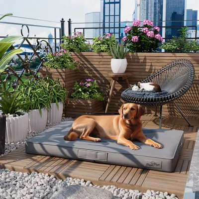 L XL XXL Dog Bed 3D Technology Microfiber Leather Cover Foldable Pet Cushion leeping Mat Gray and