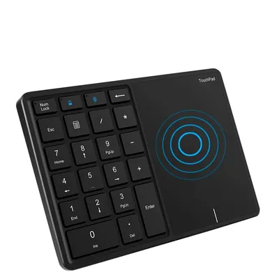 2.4G + Bluetooth Wireless Numeric Keypad 22 Keys Digital Keyboard with Touchpad Dual-mode Numeric