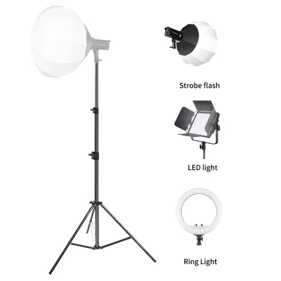 SH 2.8M Black Aluminum Alloy Foldable Light Stand Photography Fill Spot Light Softbox Photo Studio