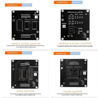 Xhorse VH24 SOP44 & TSOP48+VH29 EEPROM & FLASH+VH30 SOP44+VH31 TSOP48 Adapters for Multi-Prog