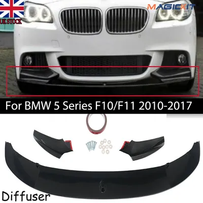 MagicKit Fit For BMW 5 Series F10/F11 2010-2017 with M Sport Bumper Front Lip Diffuser Car Body Kit