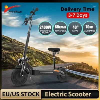 Adult Electric Scooter Commuter Electric Skateboard with Seat 2400W Motor 65km/h and 75km Range