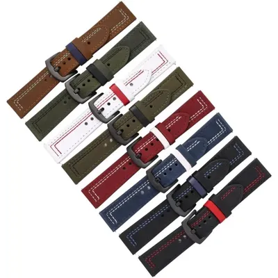 20mm 22mm leather band For Amazfit/Huawei/GTR/GTS/stratos/4-2-2e-3-Pro/GTS2 Mini/GTR2/42/47mm