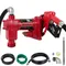 Fuel Transfer Pump with Automatic Nozzle, 20 GPM High Flow 12 Volt DC pump, Cast Iron Gas Heavy Duty