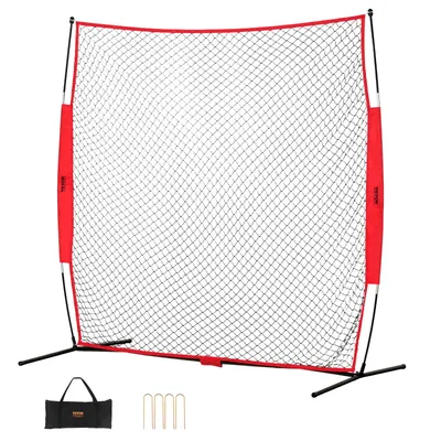 VEVOR Barricade Backstop Net Ball Sport Barrier Netting Portable Practice Equipment with Carry Bag