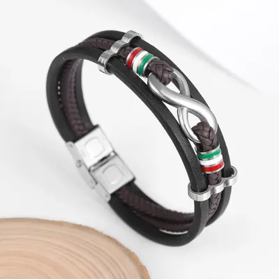 Trend Multilayer Leather Weaving Nordic 8-Character Bracelet Charming Men's Bracelet New Fashion Hip