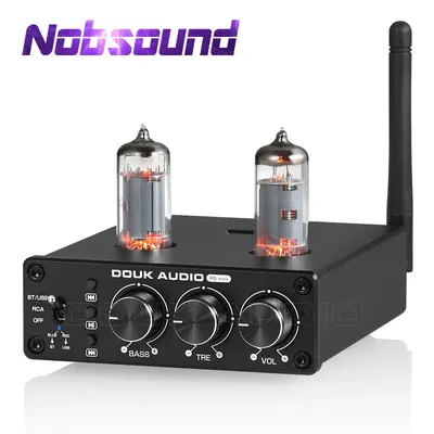 Nobsound HiFi Valve Tube Preamp Bluetooth 5.0 Receiver Home Stereo Audio Pre-Amplifier USB Player