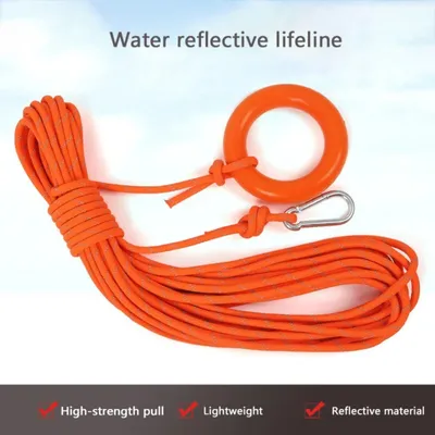 30m Floating Lifesaving Rope Water Rescue Diving Swimming Pool Lifeguard Outdoor Climbing Camping