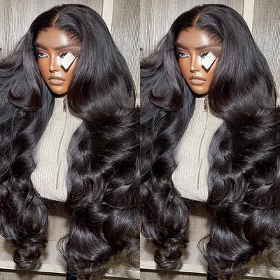 30 32 inch Body Wave Lace Front Human Hair Wigs 13x4 HD Transparent Frontal Wig Brazilian Water Wave