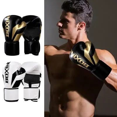 Guantes Box Boxing Gloves Men Women Ventilated Palm Genuine Leather Heavy Punching Adjustable Straps