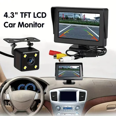 Car Backup Camera Monitor Kit Rear View Monitor Reverse Rearview Camera for Car SUV Pickup Vehicles