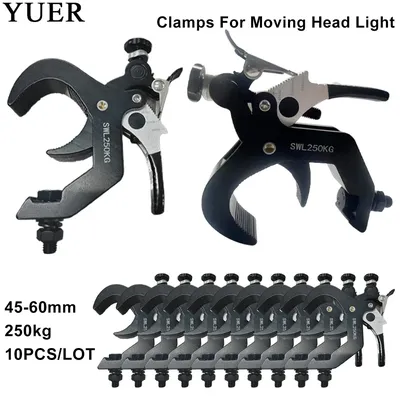 10Pcs/Lot Clamps For Moving Head Stage Lighting 45-60MM 250KG With Quick Lock And Quick Unlock