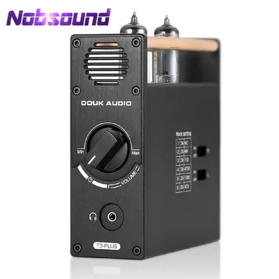 Nobsound T3 Plus Mini Vacuum Tube Preamp MM / MC Phono Stage for Turntables Pre-Amplifier Desktop