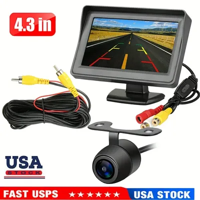 DIY 4.3'' Inch TFT LCD Screen Monitor For Car Rear View Reverse Backup Parking Camera