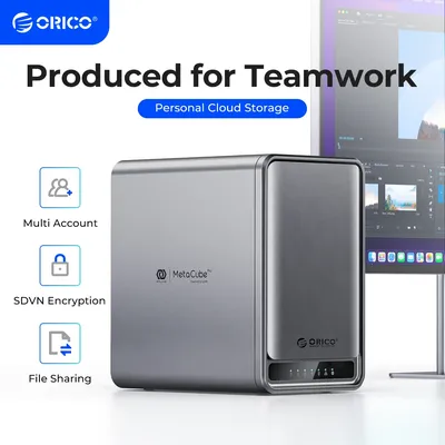 ORICO MetaCube Pro 3.5" Enterprise Storage 5 Bay NAS with Multi-account Usage Double Encryption Data