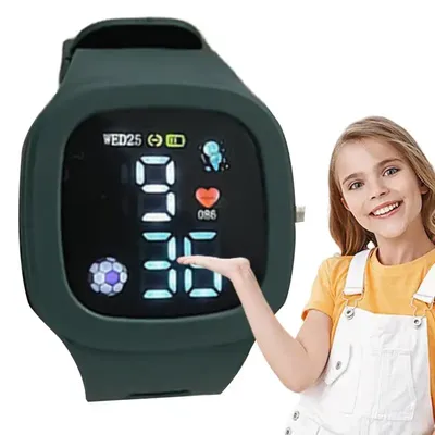 Kid Smart Watches Waterproof Watches Silicone Digital Watch Student Electronic Luminous Watch Cute