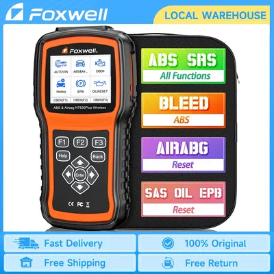 FOXWELL NT630 Plus OBD2 Automotive Scanner ABS Bleeding SRS SAS Oil Reset Code Reader Bidirectional