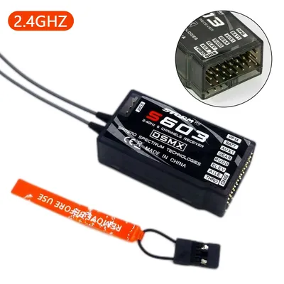 DSMX AR6210 2.4GHz 6 Channel MKron DSM2 S603 RC Receiver for Spektrum Transmitter DX6i DX7 DX8 JR