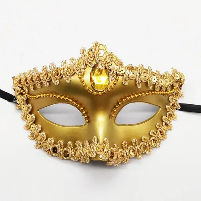 Masquerade Mask Women Cosplay Eyewear Props Sequins Cosplay Rhinestone Venicecarnival Lace Retro