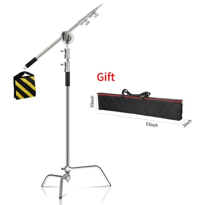 SH 2.9m Light Stand With Stainless Steel Kit Cross Arm With Weight Bag Photo Studio Accessories