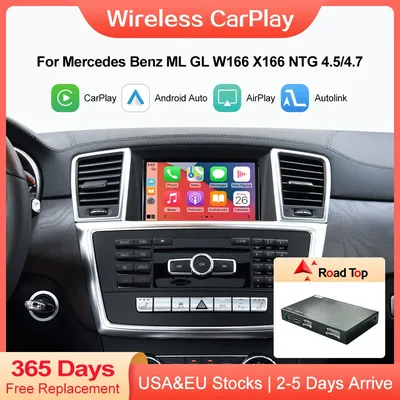 Wireless CarPlay Android Auto for Mercedes Benz ML GL W166 X166 2012-2015 with MirrorLink AirPlay