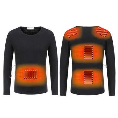 Winter Heated Underwear Heating Thermal Underwear Set USB Electric Heated T-Shirts Battery Powered