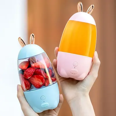 Dropshipping Lovely Rabbit Household Portable USB Rechargeable Juicer Cup Fruit Blender Mixer