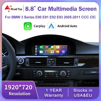 Wireless CarPlay Android Auto Car Multimedia Touch Screen For BMW 3 Series E90/E91/E92/E93 CCC/CIC