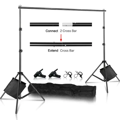 SH Photography Background Backdrop Stand Support Picture Canvas Frame System Kit With Carry Case For