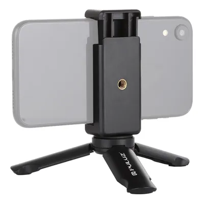 PULUZ Portable Folding Plastic Tripod Stand Universal Phone Clamp 5cm To 8.5cm Bracket Smartphones