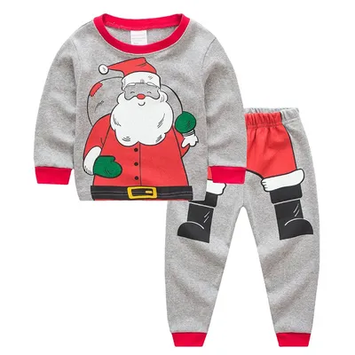 Christmas Day Children's Set Jumpingbaby Daily Leisure Santa Claus Long-sleeved Children's Home